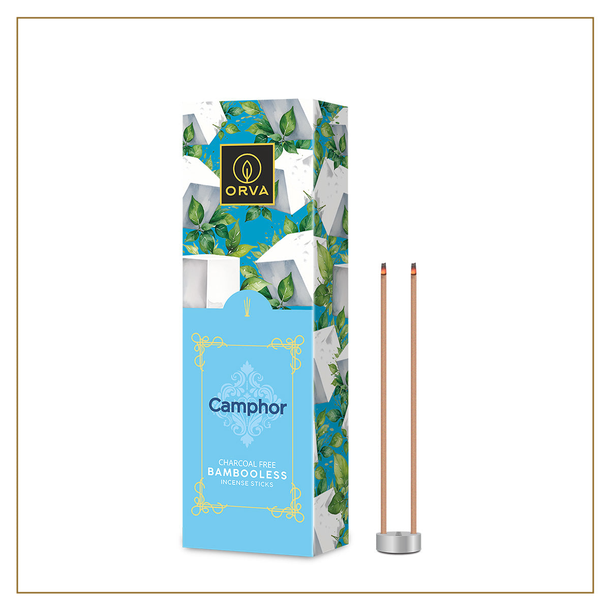 ORVA Bambooless Incense sticks: Camphor Pack of 1 ( 90 g)