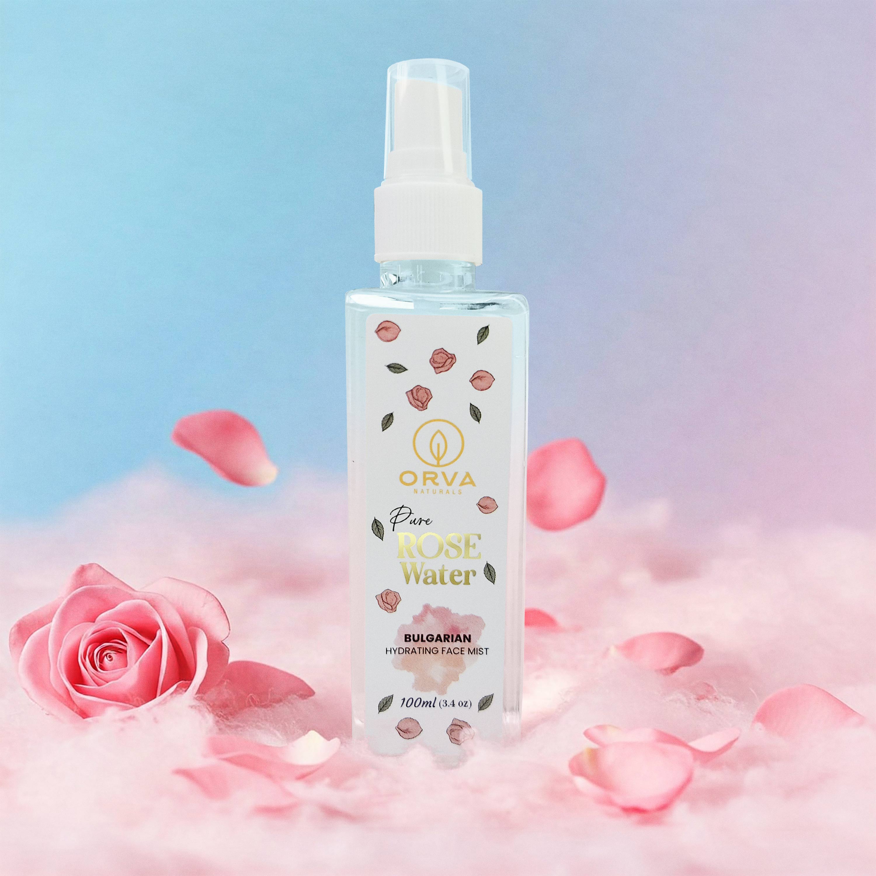 Orva Naturals Pure Rose Water Bulgarian hydrating face mist 100 ml