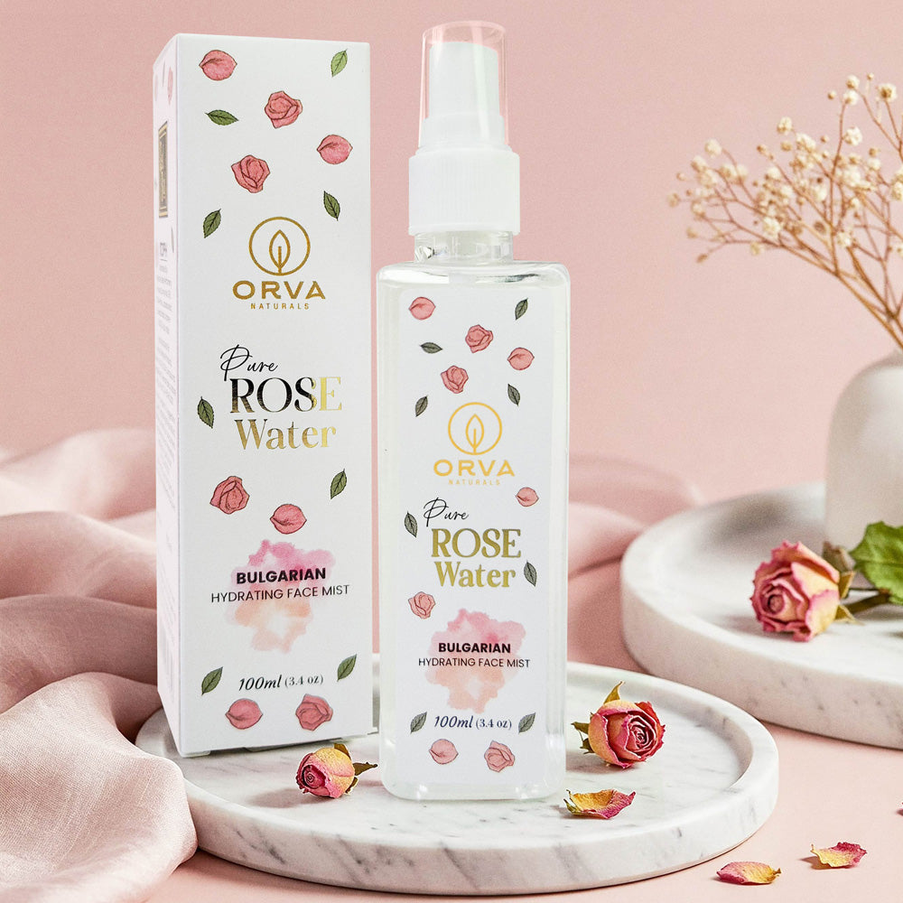 Orva Naturals Pure Rose Water Bulgarian hydrating face mist 100 ml