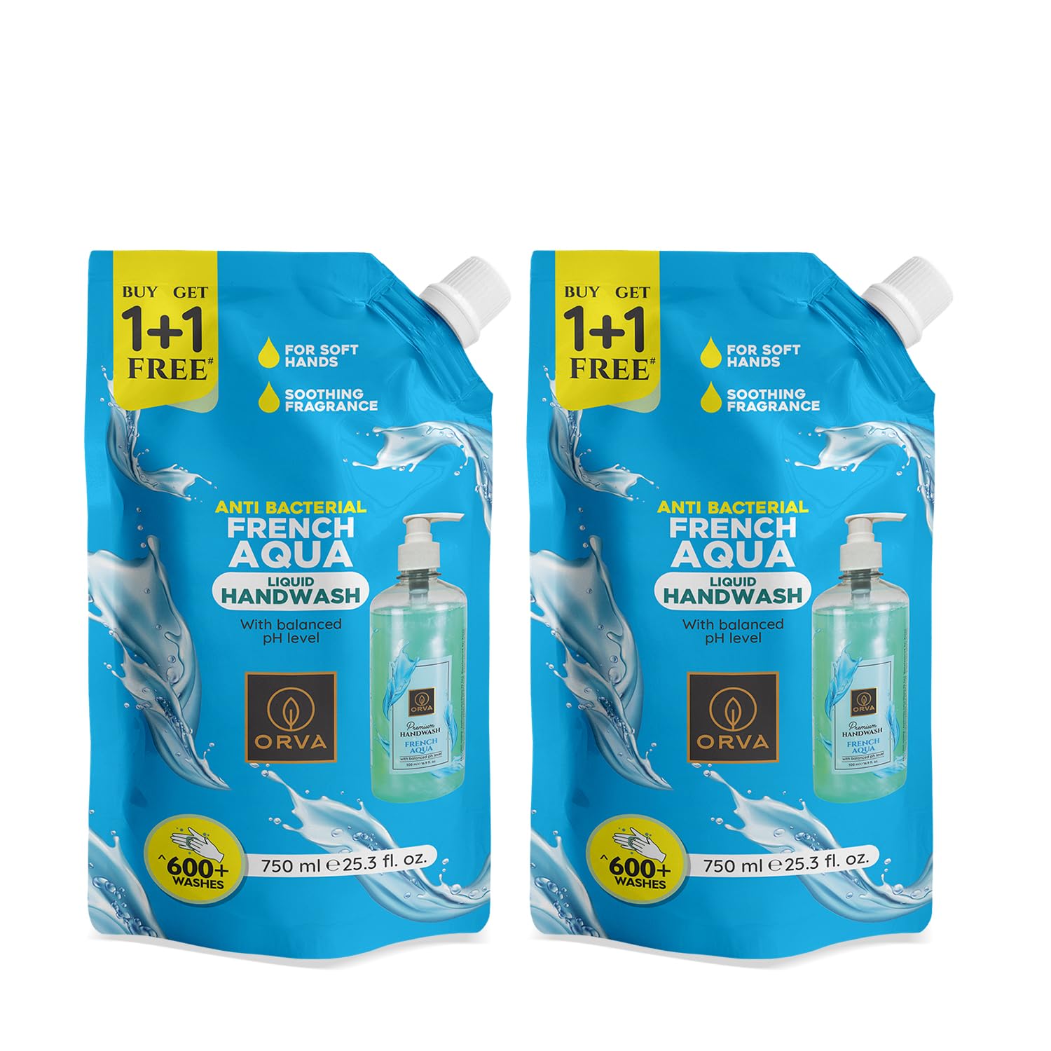 Orva refill pouch Hand Wash - French Aqua