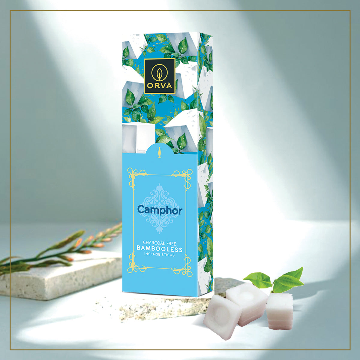 ORVA Bambooless Incense sticks: Camphor Pack of 1 ( 90 g)