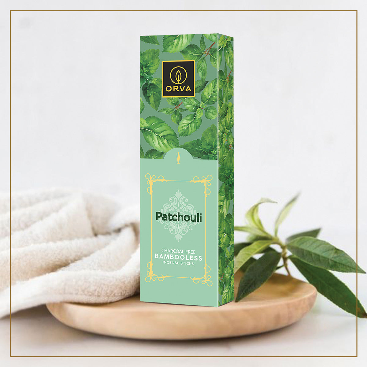 ORVA Bambooless Incense sticks: Patchouli Pack of 1 ( 90 g)