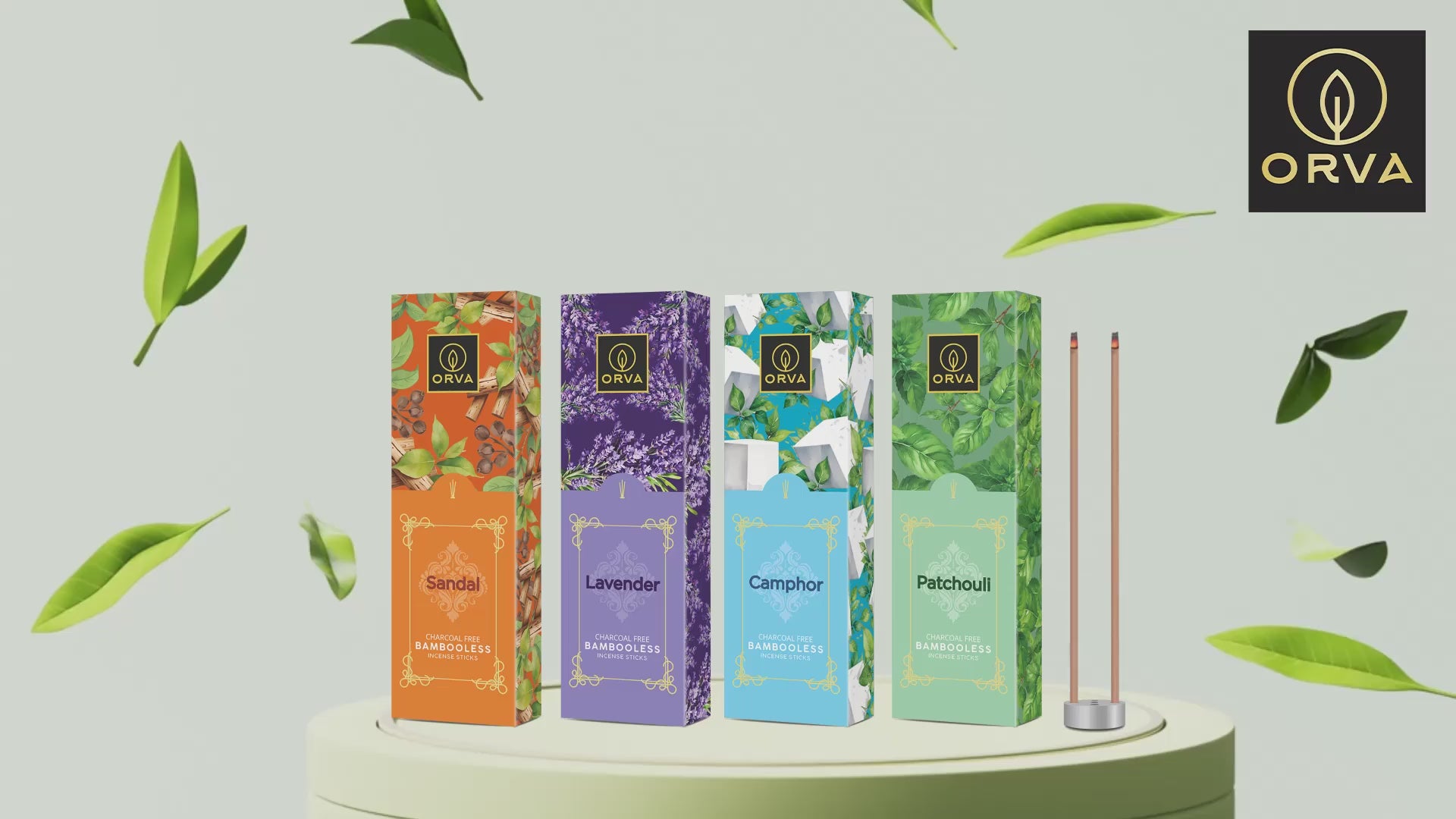ORVA Bambooless Incense sticks: Patchouli Pack of 1 ( 90 g)
