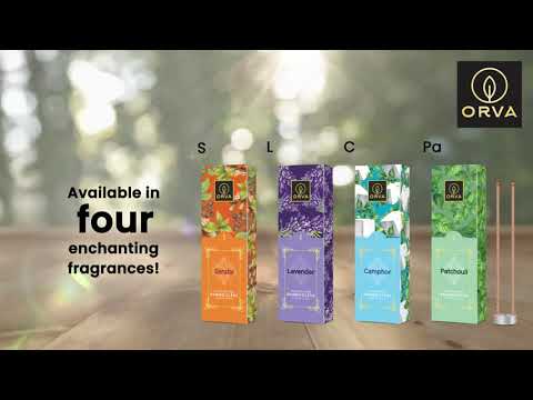 ORVA Bambooless Incense sticks: Camphor Pack of 1 ( 90 g)